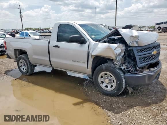 2014 Chevrolet Silverado 1500 Work Truck with VIN 1GCNCPEH2EZ338362, listed as a Copart auction lot 71102755 with 101,680 mi miles and Salvage title. Bid and sale history available at DreamBid. Image 4.