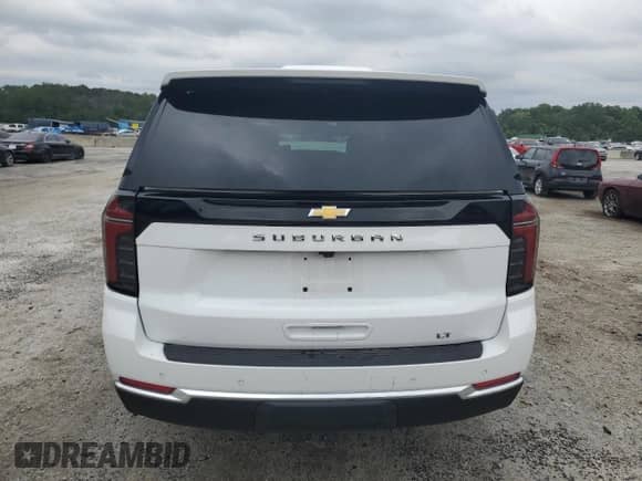 2025 Chevrolet Suburban LT with VIN 1GNS6CRD6SR173915, listed as a Copart auction lot 56220355 with 14,619 mi miles and Clean title. Bid and sale history available at DreamBid. Image 6.