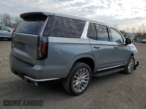 2023 Cadillac Escalade 4WD Premium Luxury with VIN 1GYS4BKL8PR262235, listed as a Copart auction lot 53835495 with 13,982 mi miles and Salvage title. Bid and sale history available at DreamBid. Image 3.