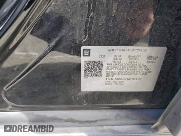 2017 Chevrolet Bolt EV Premier z VIN 1G1FX6S03H4191173, wystawiony jako Copart lot #66540943 z przebiegiem 66 507 mil mil oraz . Historia ofert i sprzedaży dostępna na DreamBid. Obrazek 12.