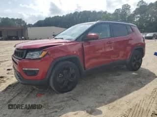 2021 Jeep Compass Altitude with VIN 3C4NJDBB4MT586834, listed as a Copart auction lot 64863195 with 99,431 mi miles and Salvage title. Bid and sale history available at DreamBid. Image 1.
