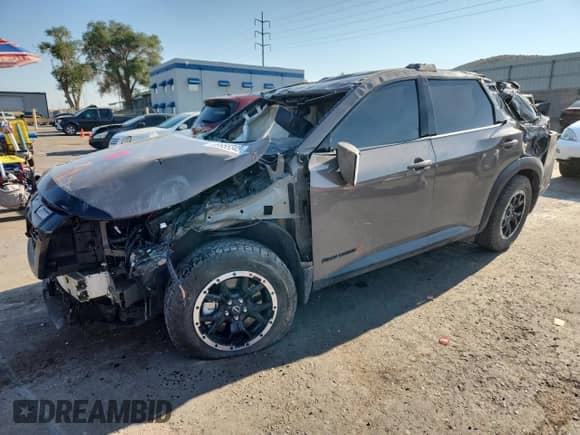 2024 Nissan Pathfinder Rock Creek with VIN 5N1DR3BDXRC303710, listed as a Copart auction lot 69955345 with 17,366 mi miles and Salvage title. Bid and sale history available at DreamBid. Image 1.