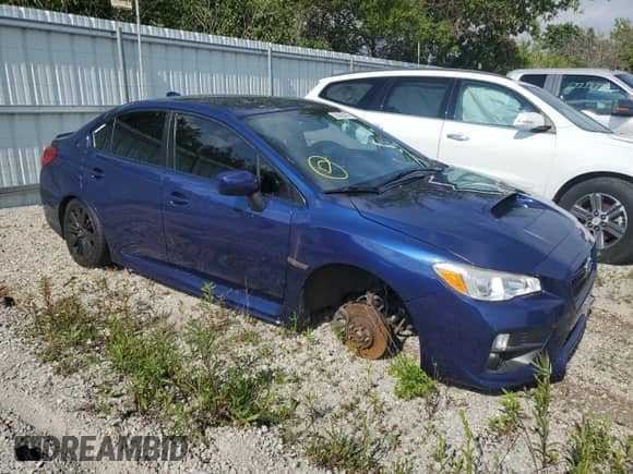 2017 Subaru WRX with VIN JF1VA1B62H9828526, listed as a Copart auction lot 58035045 with 64,195 mi miles and Salvage title. Bid and sale history available at DreamBid. Image 4.