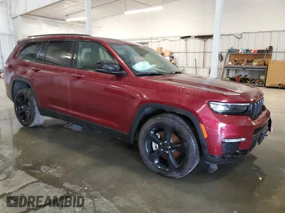 2025 Jeep Grand Cherokee Limited with VIN 1C4RJKBG4S8662484, listed as a Copart auction lot 80907985 with 7,036 mi miles and Salvage title. Bid and sale history available at DreamBid. Image 4.