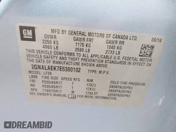 2014 Chevrolet Equinox LS с VIN 2GNALAEK7E6380102, выставлен на аукционе IAAI как лот 43477615 с пробегом 149 436 миль миль и . История ставок и продаж доступна на DreamBid. Изображение 9.