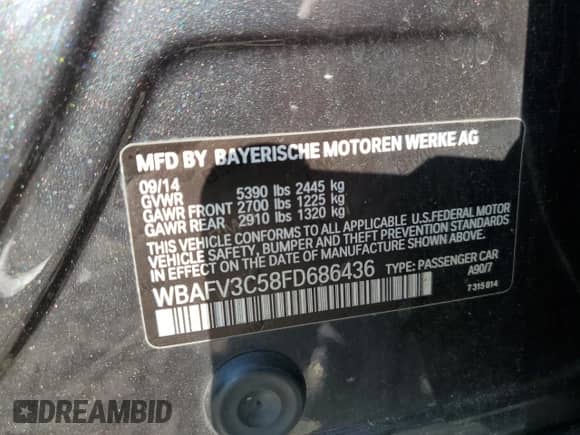 2015 BMW 5 Series 535d xDrive z VIN WBAFV3C58FD686436, wystawiony jako Copart lot #65729355 z przebiegiem 222 632 mil mil oraz Czysty tytuł • Clean title. Historia ofert i sprzedaży dostępna na DreamBid. Obrazek 13.