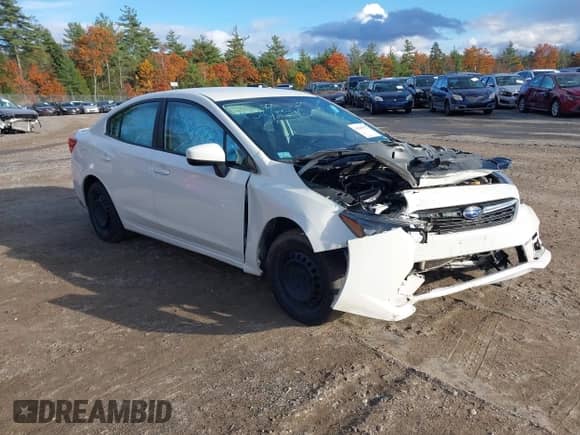 2020 Subaru Impreza with VIN 4S3GKAB60L3605767, listed as a IAAI auction lot 43105972 with 99,243 mi miles and . Bid and sale history available at DreamBid. Image 1.