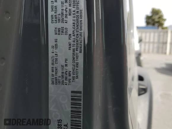 2022 Jeep Wrangler Unlimited Sport с VIN 1C4HJXDN9NW163815, выставлен на аукционе Copart как лот 41976415 с пробегом 48 078 миль миль и Списание • Salvage title. История ставок и продаж доступна на DreamBid. Изображение 13.