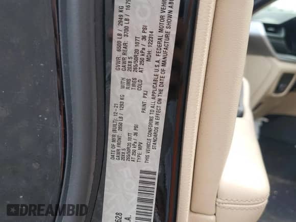 2022 Jeep Grand Cherokee Limited с VIN 1C4RJKBG8N8513628, выставлен на аукционе Copart как лот 81774995 с пробегом 51 240 миль миль и Списание • Salvage title. История ставок и продаж доступна на DreamBid. Изображение 13.