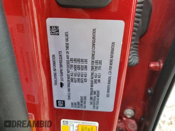 2023 Cadillac Escalade z VIN 1GYS4PKT8PR311673, wystawiony jako Copart lot #52434135 z przebiegiem 40 646 mil mil oraz Szkoda całkowita • Salvage title. Historia ofert i sprzedaży dostępna na DreamBid. Obrazek 13.