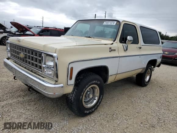 1980 Chevrolet Blazer с VIN CKL18AF139471, выставлен на аукционе Copart как лот 74931074 с пробегом 6 338 миль миль и Списание • Salvage title. История ставок и продаж доступна на DreamBid. Изображение 1.