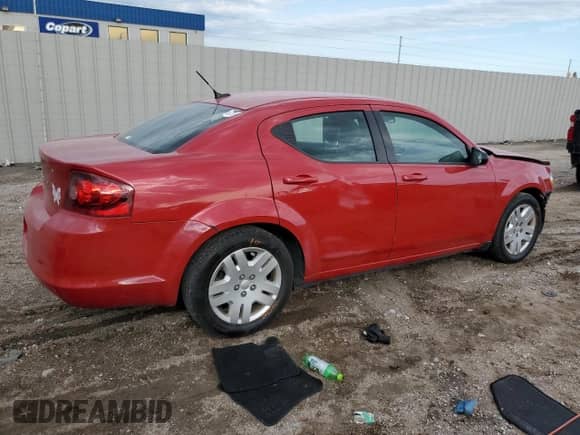 2014 Dodge Avenger SE z VIN 1C3CDZAB1EN174888, wystawiony jako Copart lot #71608375 z przebiegiem 107 263 mil mil oraz Szkoda całkowita • Salvage title. Historia ofert i sprzedaży dostępna na DreamBid. Obrazek 3.