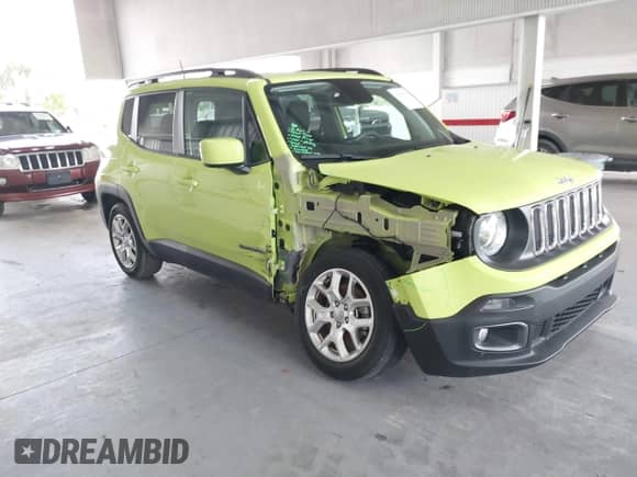 2018 Jeep Renegade Latitude with VIN ZACCJABBXJPH21386, listed as a IAAI auction lot 43027227 with 17,531 mi miles and . Bid and sale history available at DreamBid. Image 1.