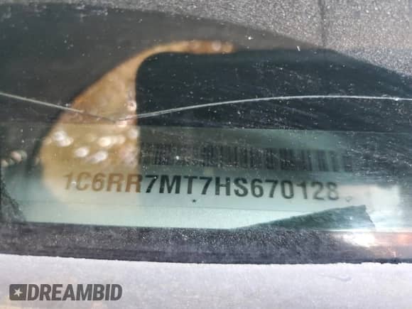 2017 Ram 1500 Sport with VIN 1C6RR7MT7HS670128, listed as a Copart auction lot 66332695 with 125,391 mi miles and Clean title. Bid and sale history available at DreamBid. Image 12.