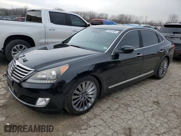 2014 Hyundai Equus Ultimate with VIN KMHGH4JH9EU087122, listed as a Copart auction lot 86954404 with 99,083 mi miles and Salvage title. Bid and sale history available at DreamBid. Image 1.