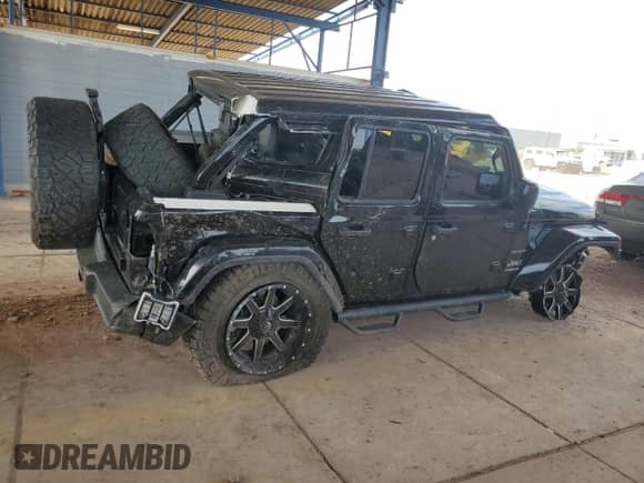 2021 Jeep Wrangler Unlimited Sahara High Altitude with VIN 1C4HJXEG2MW734057, listed as a Copart auction lot 78419394 with 43,567 mi miles and Salvage title. Bid and sale history available at DreamBid. Image 3.
