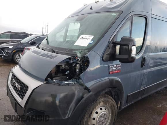 2021 Ram ProMaster Cargo с VIN 3C6MRVJG1ME556502, выставлен на аукционе IAAI как лот 42661929 с пробегом 90 389 миль миль и . История ставок и продаж доступна на DreamBid. Изображение 2.