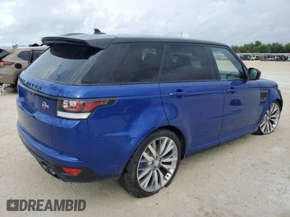 2016 Land Rover Range Rover Sport SVR with VIN SALWZ2EF1GA551964, listed as a Copart auction lot 81150084 with 39,695 mi miles and Salvage title. Bid and sale history available at DreamBid. Image 3.