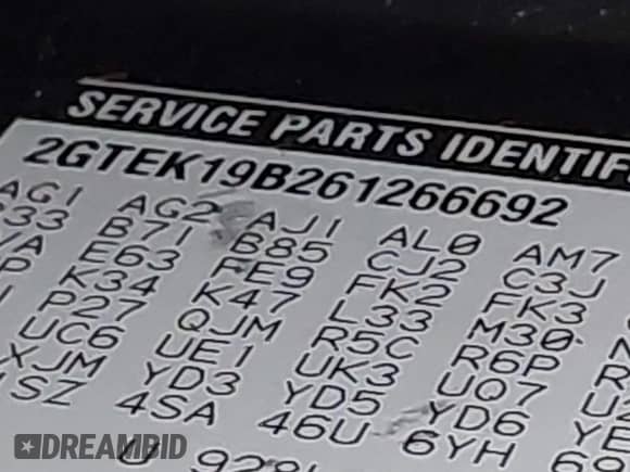 2006 GMC Sierra 1500 SLT with VIN 2GTEK19B261266692, listed as a IAAI auction lot 41229917 with 187,022 mi miles and . Bid and sale history available at DreamBid. Image 9.