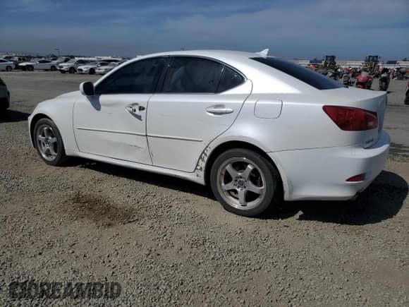 2008 Lexus IS 250 with VIN JTHCK262385016346, listed as a Copart auction lot 66048705 with 216,154 mi miles and Salvage title. Bid and sale history available at DreamBid. Image 2.
