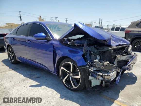 2020 Honda Accord Sport with VIN 1HGCV1F30LA101528, listed as a Copart auction lot 67146215 with 308,886 mi miles and Salvage title. Bid and sale history available at DreamBid. Image 4.