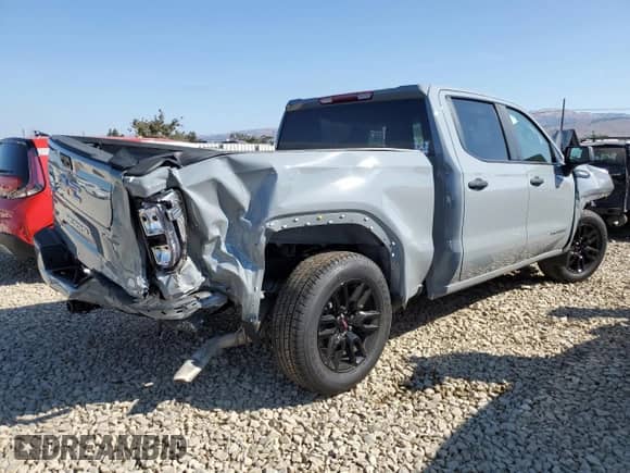 2025 GMC Sierra 1500 Pro with VIN 1GTPHAEK9SZ168077, listed as a Copart auction lot 71506195 with 10,920 mi miles and Salvage title. Bid and sale history available at DreamBid. Image 3.