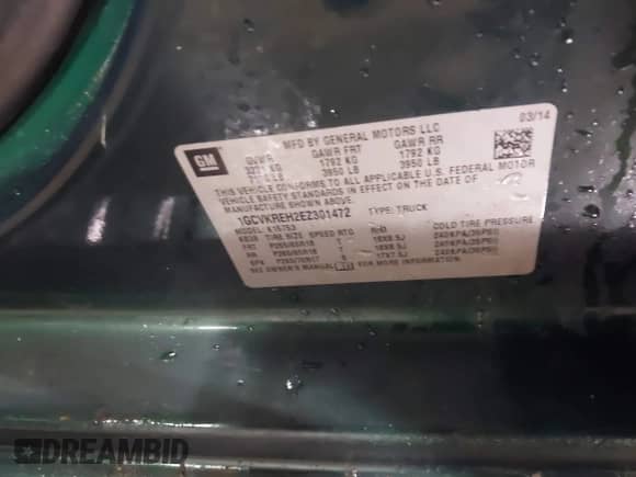 2014 Chevrolet Silverado 1500 LT с VIN 1GCVKREH2EZ301472, выставлен на аукционе IAAI как лот 41644440 с пробегом 184 310 миль миль и . История ставок и продаж доступна на DreamBid. Изображение 9.