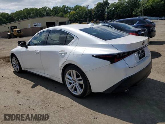2021 Lexus IS 300 with VIN JTHC81F25M5043518, listed as a Copart auction lot 67741524 with 17,174 mi miles and Salvage title. Bid and sale history available at DreamBid. Image 2.