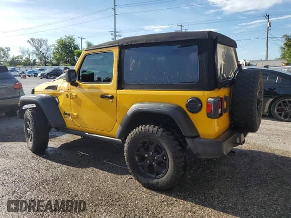 2020 Jeep Wrangler Sport S with VIN 1C4GJXANXLW322919, listed as a Copart auction lot 67720935 with 44,079 mi miles and Salvage title. Bid and sale history available at DreamBid. Image 2.