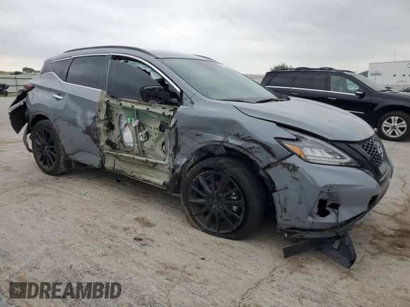 2023 Nissan Murano SV with VIN 5N1AZ2BJ5PC129822, listed as a Copart auction lot 56833815 with 46,695 mi miles and Salvage title. Bid and sale history available at DreamBid. Image 4.