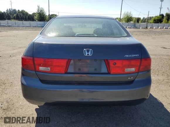 2005 Honda Accord LX with VIN 1HGCM55425A177162, listed as a Copart auction lot 66049255 with 222,785 mi miles and Salvage title. Bid and sale history available at DreamBid. Image 6.