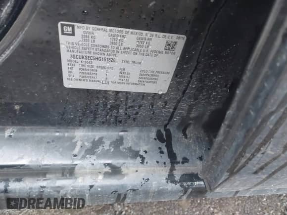 2017 Chevrolet Silverado 1500 LTZ z VIN 3GCUKSEC5HG161820, wystawiony jako IAAI lot #42139613 z przebiegiem 71 485 mil mil oraz . Historia ofert i sprzedaży dostępna na DreamBid. Obrazek 9.