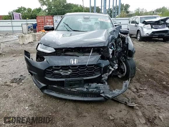 2023 Honda HR-V LX with VIN 3CZRZ2H35PM734352, listed as a Copart auction lot 81742005 with 25,705 mi miles and Salvage title. Bid and sale history available at DreamBid. Image 14.