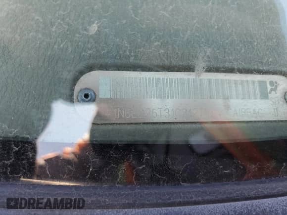 2001 Nissan Frontier SE Desert Runner with VIN 1N6ED26T31C312110, listed as a Copart auction lot 80904815 with 281,926 mi miles and Salvage title. Bid and sale history available at DreamBid. Image 12.