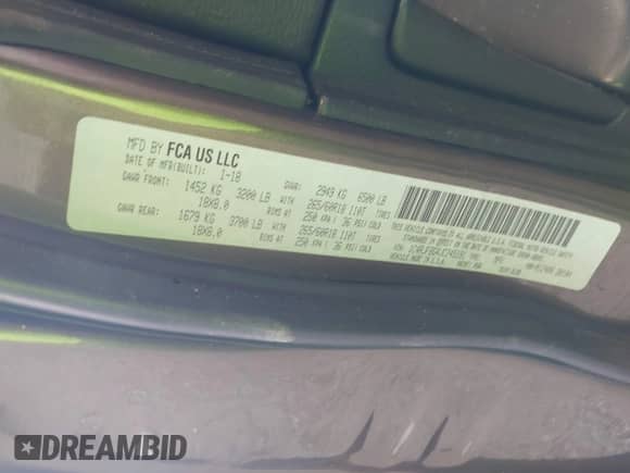 2018 Jeep Grand Cherokee Limited with VIN 1C4RJFBG4JC245191, listed as a IAAI auction lot 42585736 with 81,839 mi miles and . Bid and sale history available at DreamBid. Image 9.