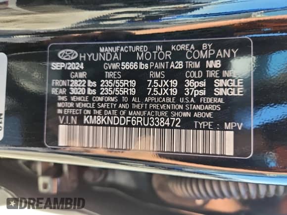 2024 Hyundai Ioniq 5 SEL с VIN KM8KNDDF6RU338472, выставлен на аукционе Copart как лот 81158765 с пробегом 6 200 миль миль и Списание • Salvage title. История ставок и продаж доступна на DreamBid. Изображение 13.