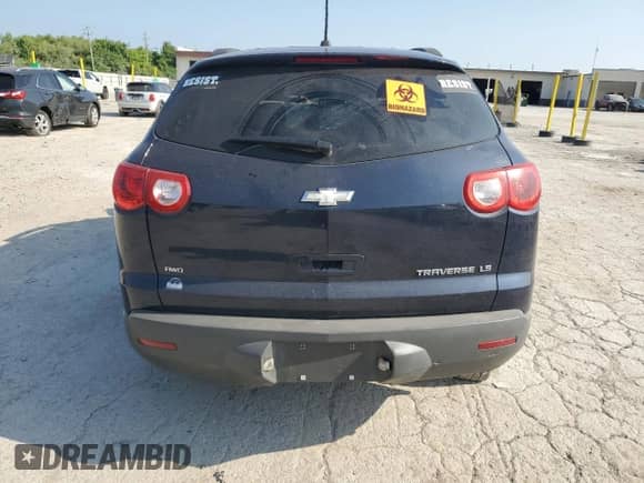 2012 Chevrolet Traverse LS with VIN 1GNKVFED8CJ157368, listed as a Copart auction lot 66192305 with Not provided miles and Salvage title. Bid and sale history available at DreamBid. Image 6.