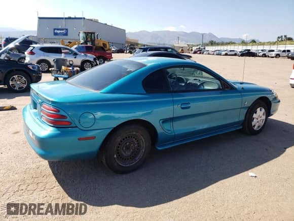 1994 Ford Mustang z VIN 1FALP4045RF130357, wystawiony jako Copart lot #70832464 z przebiegiem 112 148 mil mil oraz Szkoda całkowita • Salvage title. Historia ofert i sprzedaży dostępna na DreamBid. Obrazek 3.