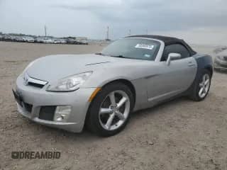 2008 Saturn Sky with VIN 1G8MC35B28Y122046, listed as a Copart auction lot 50350975 with 117,058 mi miles and Salvage title. Bid and sale history available at DreamBid. Image 1.