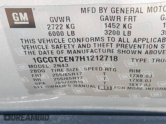 2017 Chevrolet Colorado 4WD LT z VIN 1GCGTCEN7H1212718, wystawiony jako IAAI lot #43360076 z przebiegiem 77 845 mil mil oraz . Historia ofert i sprzedaży dostępna na DreamBid. Obrazek 9.