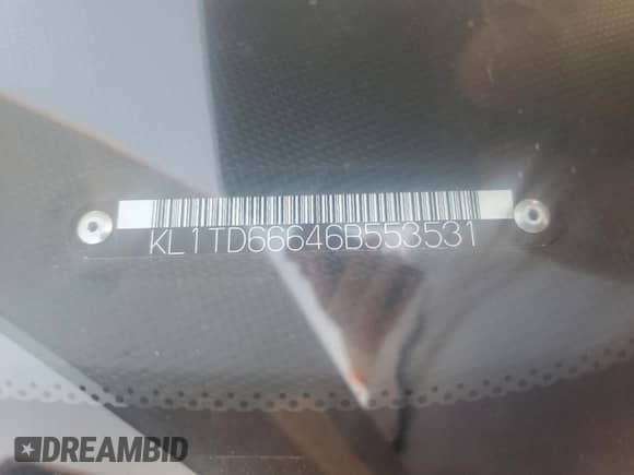 2006 Chevrolet Aveo LS с VIN KL1TD66646B553531, выставлен на аукционе Copart как лот 69661824 с пробегом 86 961 миль миль и Чистый • Clean title. История ставок и продаж доступна на DreamBid. Изображение 12.