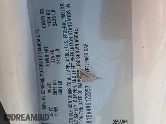 2010 Chevrolet Camaro LS с VIN 2G1FA1EV4A9172257, выставлен на аукционе Copart как лот 82035765 с пробегом 136 353 миль миль и Чистый • Clean title. История ставок и продаж доступна на DreamBid. Изображение 13.