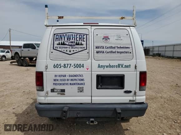 2013 Ford Econoline Cargo Commercial with VIN 1FTNE2EW9DDA32864, listed as a Copart auction lot 55854545 with 164,825 mi miles and Clean title. Bid and sale history available at DreamBid. Image 6.