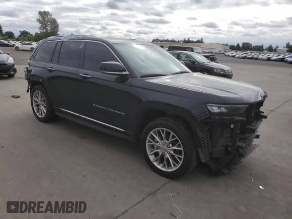 2023 Jeep Grand Cherokee Summit with VIN 1C4RJHEG3P8817712, listed as a Copart auction lot 62316015 with 19,783 mi miles and Salvage title. Bid and sale history available at DreamBid. Image 4.