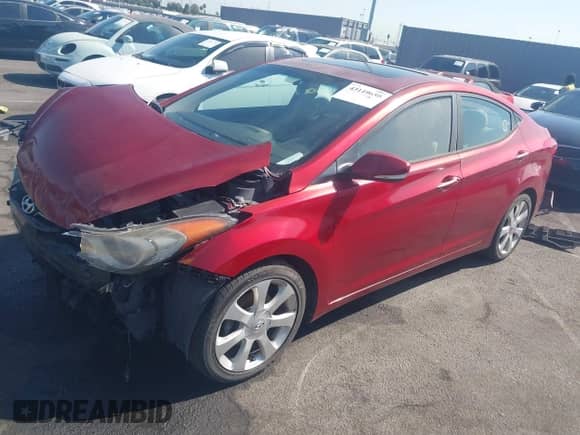2013 Hyundai Elantra GLS with VIN 5NPDH4AE3DH279657, listed as a IAAI auction lot 43119650 with 140,506 mi miles and . Bid and sale history available at DreamBid. Image 2.