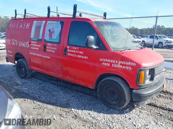 1998 Chevrolet Express Cargo with VIN 1GCFG15WXW1000552, listed as a IAAI auction lot 41437343 with 213,138 mi miles and . Bid and sale history available at DreamBid. Image 1.