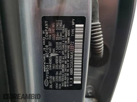 2021 Hyundai Kona Limited с VIN KM8K33A53MU622372, выставлен на аукционе Copart как лот 45590445 с пробегом 115 227 миль миль и Чистый • Clean title. История ставок и продаж доступна на DreamBid. Изображение 13.