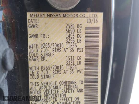 2017 Nissan Frontier SV with VIN 1N6DD0CW7HN709414, listed as a Copart auction lot 65628135 with 31,628 mi miles and Salvage title. Bid and sale history available at DreamBid. Image 12.