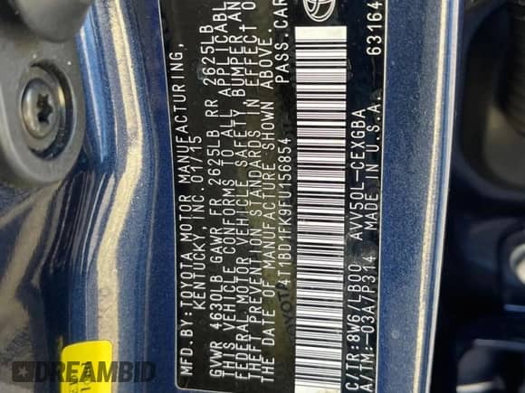 2015 Toyota Camry LE с VIN 4T1BD1FK9FU156854, выставлен на аукционе Copart как лот 90059875 с пробегом 141 992 миль миль и Чистый • Clean title. История ставок и продаж доступна на DreamBid. Изображение 10.