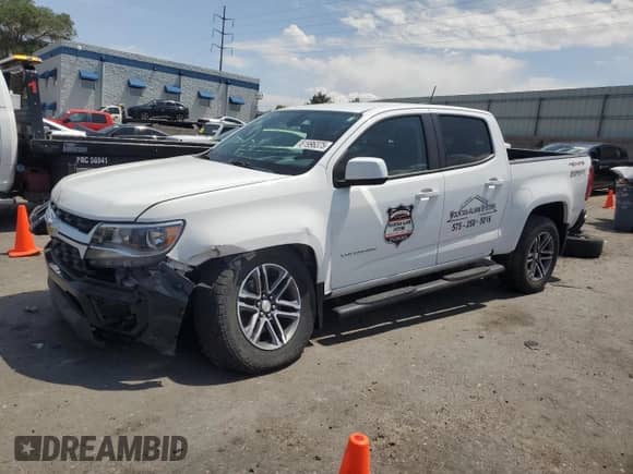 2021 Chevrolet Colorado 4WD Work Truck with VIN 1GCGTBEN1M1210158, listed as a Copart auction lot 61996375 with 67,600 mi miles and Clean title. Bid and sale history available at DreamBid. Image 1.